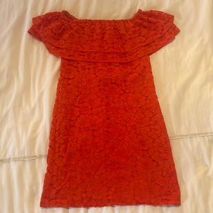 Trina by Trina Turk Off The Shoulder Lace Dress